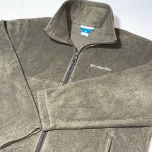 Columbia Steens Mountain Fleece Jacket Mens Medium Brown Full Zip Outdoor Hiking